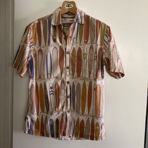 Vintage XS Kahala Men’s Hawaiian Shirt Longboards